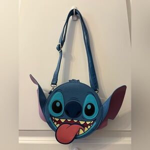 Stitch Disney Parks x Loungefly Crossbody Purse Adjustable Shoulder Strap EUC